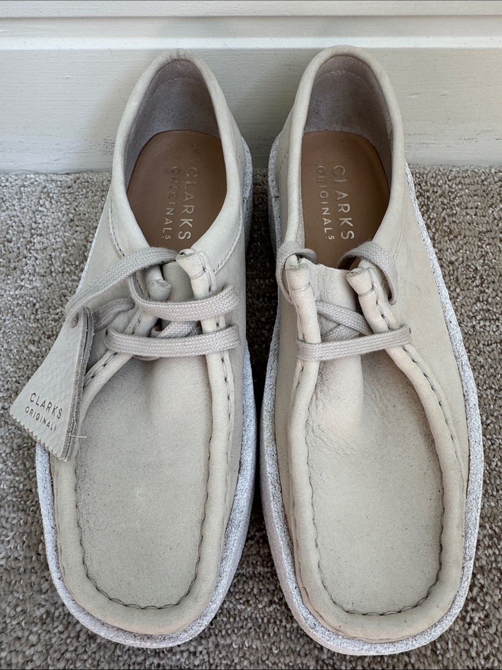 Clarks Beige Suede Wallabee Loafers